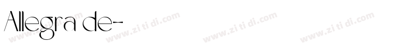 Allegra de字体转换